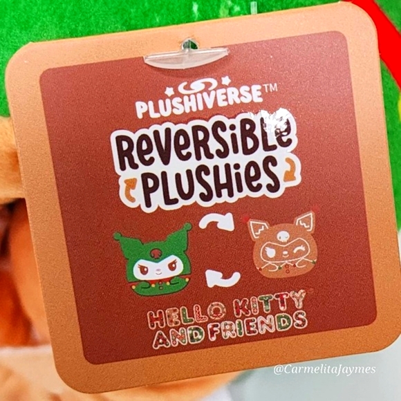 🎄 KUROMI 🫚 Gingerbread Reversible Plushies Sanrio Christmas 2024 TeeTurtle NWT - Picture 4 of 8